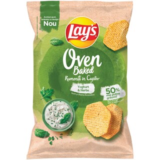 Lay's | Chipsuri rumeniti in cuptor cu iaurt si plante aromatice 125g