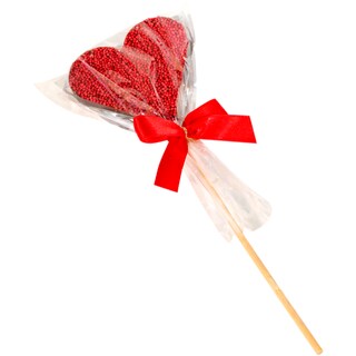 Lollypop | Ciocolata cu lapte in forma de inima si pepite rosii 35g