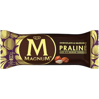 Magnum | Inghetata cu ciocolata si crema de alune de padure cu glazura cu ciocolata si bucati de alune 72g