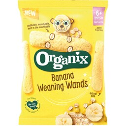 Organix | Baghete bio din porumb, ovaz si banane 25g