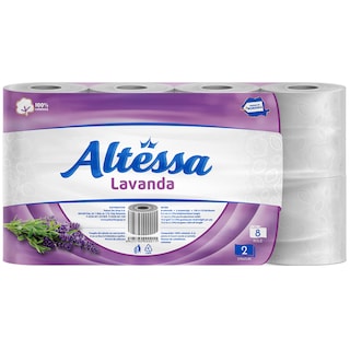 Altessa | Hartie igienica 8 role, 2 straturi lavanda