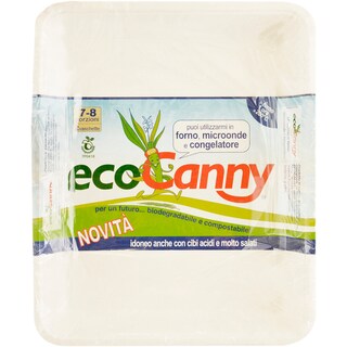 EcoCanny | Tava din trestie de zahar dreptunghiulara 7/8 portii 2 bucati