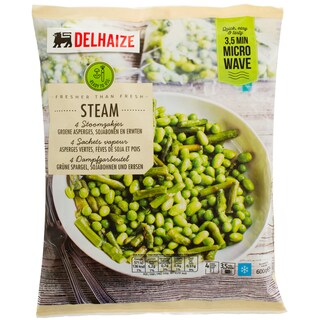 Delhaize | Legume congelate mazare, sparanghel si soia 6 bucati 6x100g