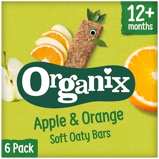 Organix | Batoane ecologice pentru copii 12+ din ovaz integral cu mere si portocale 180g