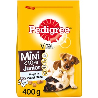 Pedigree | Hrana completa pentru catei (<10 kg) bogata in pui si orez 400g