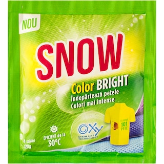 Snow | Detergent pudra pentru indepartarea petelor Color bright 120g