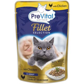 PreVital | Fillet | Hrana umeda pentru pisici adulte, cu pui in sos 85g