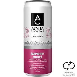 Aqua Carpatica | Apa minerala naturala carbogazoasa cu suc de zmeura 330ml