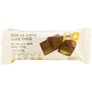365 | Baton cu crema cu aroma de menta 25g