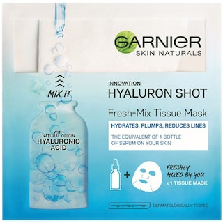 Garnier | Skin Naturals | Masca servetel Fresh-Mix cu acid hialuronic pentru hidratare 33g