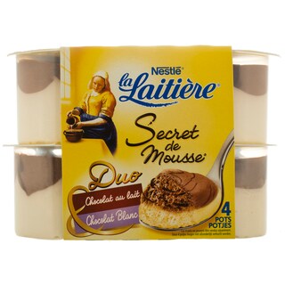 La Laitiere | Mousse Double Chocolate 4x59g