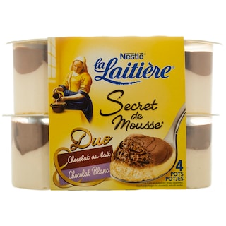 La Laitiere | Mousse Double Chocolate 4x59g