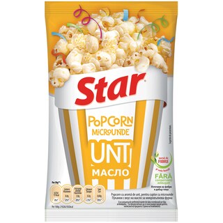 Star | Popcorn cu aroma de unt pentru microunde 80g
