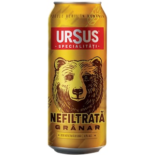 Ursus | Specialitati | Bere nefiltrata de grau Nefiltrata Granar 0.5L