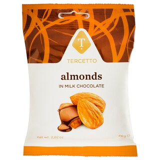 Tercetto | Migdale in ciocolata cu lapte fara gluten 80g