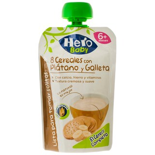 Hero Baby | Crema cereale cu banane si biscuiti 100g