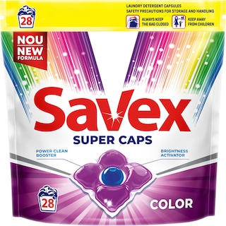 Savex | Super Caps 2in1 | Detergent Color, 28 capsule
