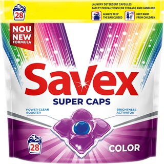Savex | Super Caps 2in1 | Detergent Color, 28 capsule