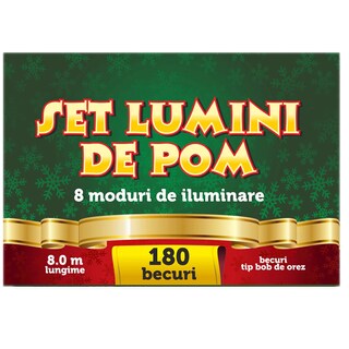 Sentexim | Set lumini de pom, 180 becuri
