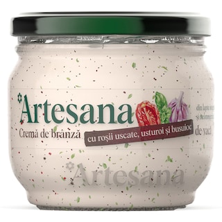 Artesana | Crema de branza cu rosii uscate, usturoi si busuioc 200g