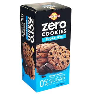 Violanta | Biscuiti cu cacao si fulgi de ciocolata, zero zahar 170g