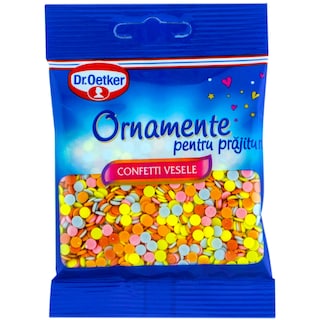 Dr. Oetker | Ornamente pentru prajituri confetti vesele 30g