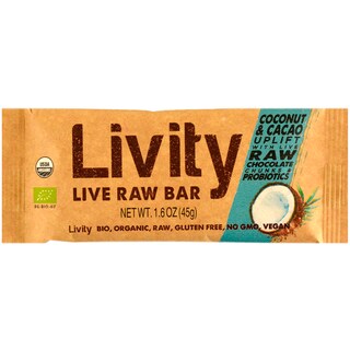 Livity | Baton bio cu cocos si cacao 45g