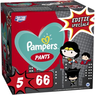 Pampers | Scutece chilotel bebelusi Marimea 5, 12-17 kg, 66 buc