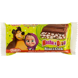 Masha & Ursul | Baton de ciocolata cu orez expandat 40g