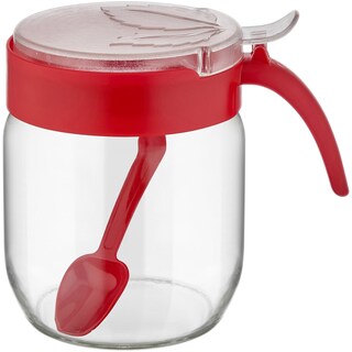 Qlux IDEAS | Recipient din sticla pentru condimente, diverse culori, 425ml