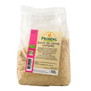Primeal | Zahar integral bio din trestie de zahar 500g