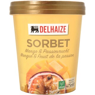 Delhaize | Sorbet cu mango si fructul pasiunii 475ml