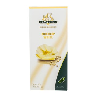 Cavalier | Ciocolata alba cu orez fara zahar 85g