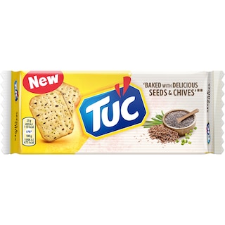 Tuc | Biscuiti sarati cu seminte de mac, de in si arpagic 105g