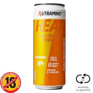 Nutramino | Bautura Pre workout Heat Orange 330ml