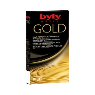 Byly | Benzi depilatoare cu aur pentru fata