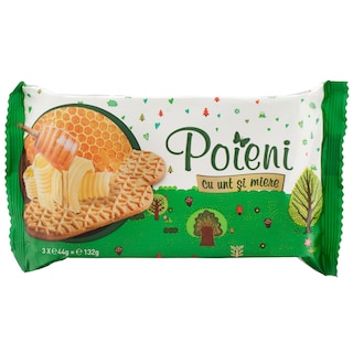 Poieni | Biscuiti cu unt si miere 132g