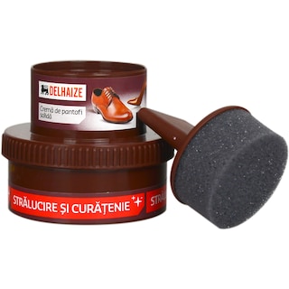 Delhaize | Crema solida pentru pantofi, Maro 50ml