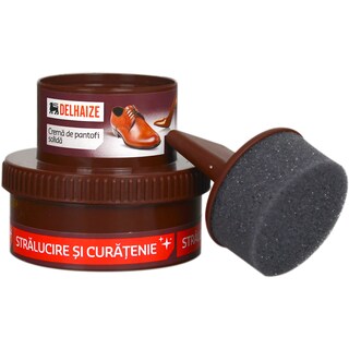 Delhaize | Crema solida pentru pantofi, Maro 50ml