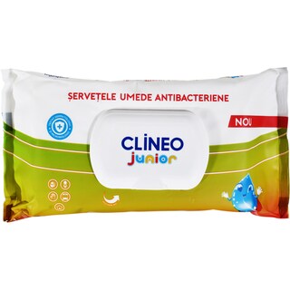 Clineo | Junior | Servetele umede antibacteriene 70 bucati