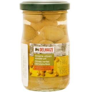 Delhaize | Masline cu migdale 198g