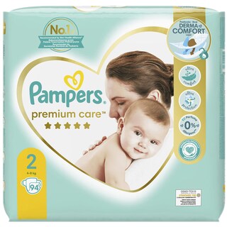 Pampers | Premium Care | Scutece bebelusi Marimea 2, 4-8 kg, 94 buc
