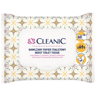 Cleanic | Hartie igienica umeda cu extract de musetel si acid lactic