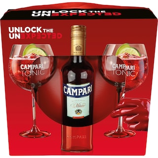 Campari | Bitter pachet cu 2 pahare 0.7l