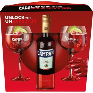 Campari | Bitter pachet cu 2 pahare 0.7l