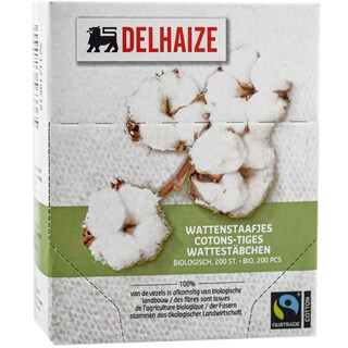 Delhaize Bio | Betisoare cu bumbac organic 200 bucati