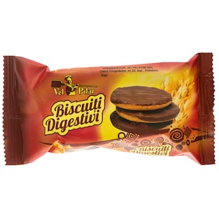 Vel Pitar | Biscuiti digestivi cu glazura de ciocolata 60g