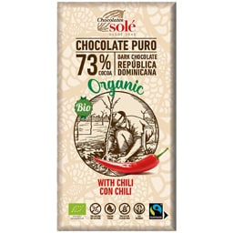 Ciocolata neagra 73% cacao cu chili 100g