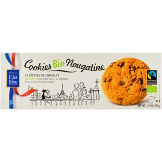 Filet Bleu | Cookies bio cu migdale si fulgi de ciocolata 150g