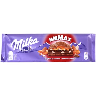 Milka | Ciocolata cu crema de migdale, caramel si bucatale de migdale caramelizate si sarate 300g